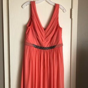 David’s Bridal Coral Reef Short Bridesmaid Dress